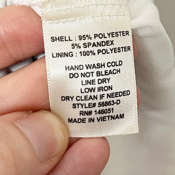 Monteau Womens Blouson Dress L Blue White Stripe Mini Sleeveless Spaghetti Strap - Picture 8 of 8